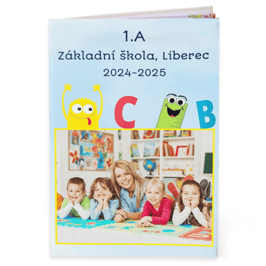 Kvalitní fotokniha pro školy a školky velká A4 - vlastní foto na deskách. Levně online. - Škola